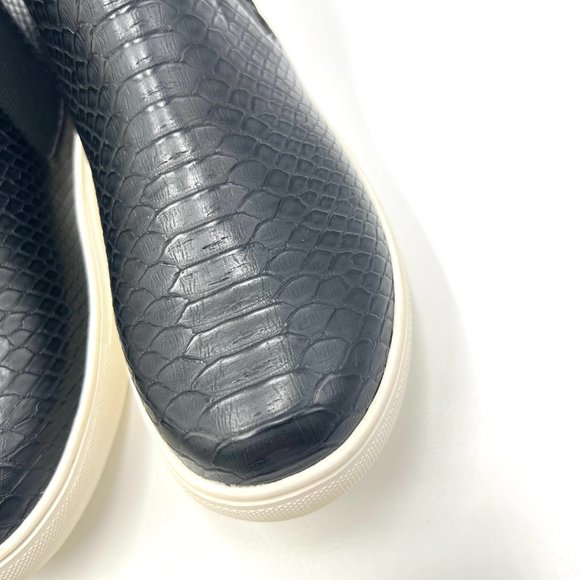 Coconuts By Matisse Womens Black Faux Vegan Snakeskin Leather High Top Sneakers - Picture 5 of 12